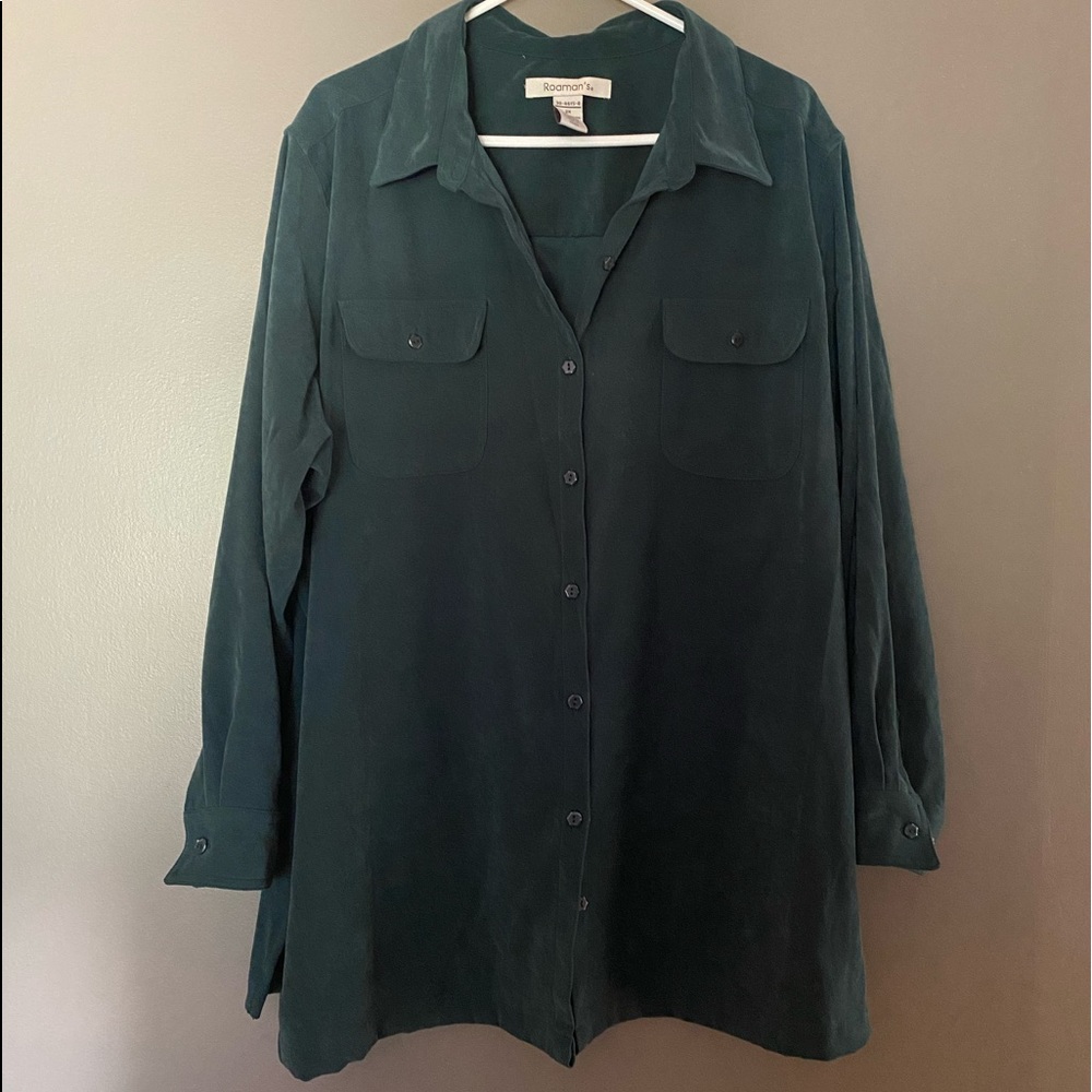 Roamans Dark Green Women’s Shacket
